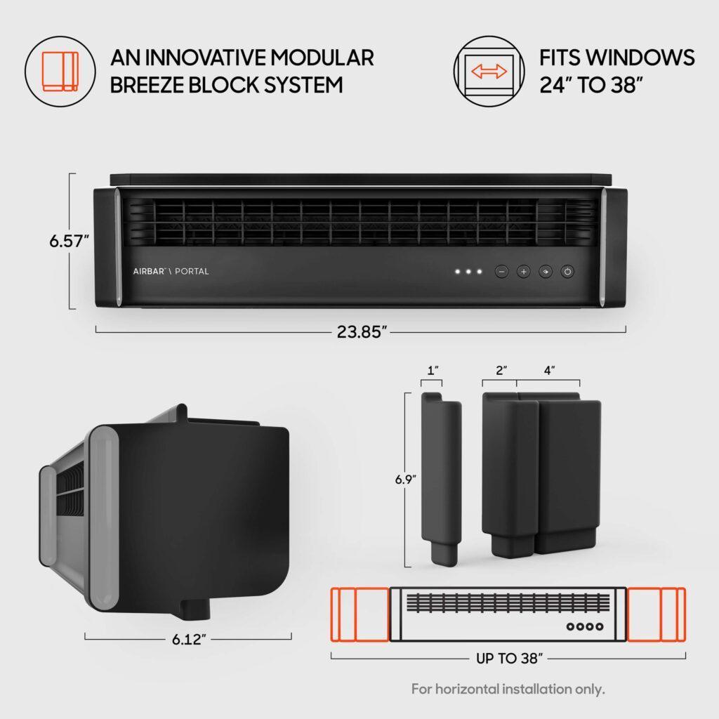 PORTAL Airbar™ Window Fan Sharper Image Home Comfort