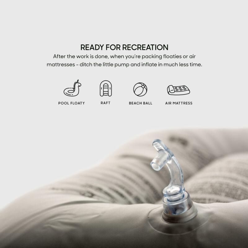 Sharper Image MACH 02 High-Velocity Air Duster Inflate Deflate Mattress
